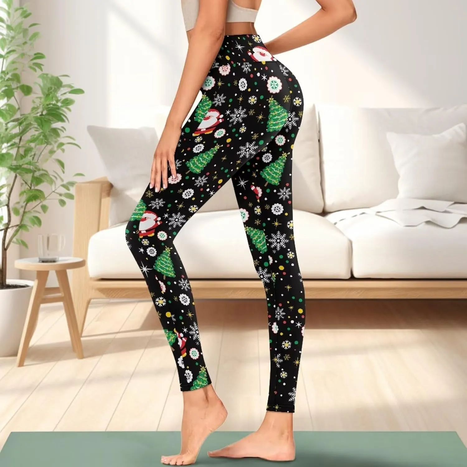 AFPANQZ Women's Yoga Leggings with Pockets Seamless Yoga Pants Casual Running Dance Sports Activewear Workout Stretch Capri