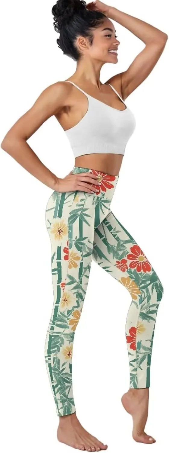 AFPANQZ Women's Yoga Leggings with Pockets Seamless Yoga Pants Casual Running Dance Sports Activewear Workout Stretch Capri