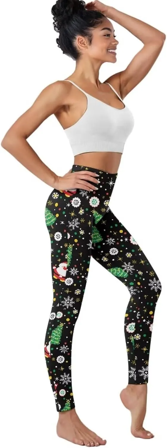 AFPANQZ Women's Yoga Leggings with Pockets Seamless Yoga Pants Casual Running Dance Sports Activewear Workout Stretch Capri