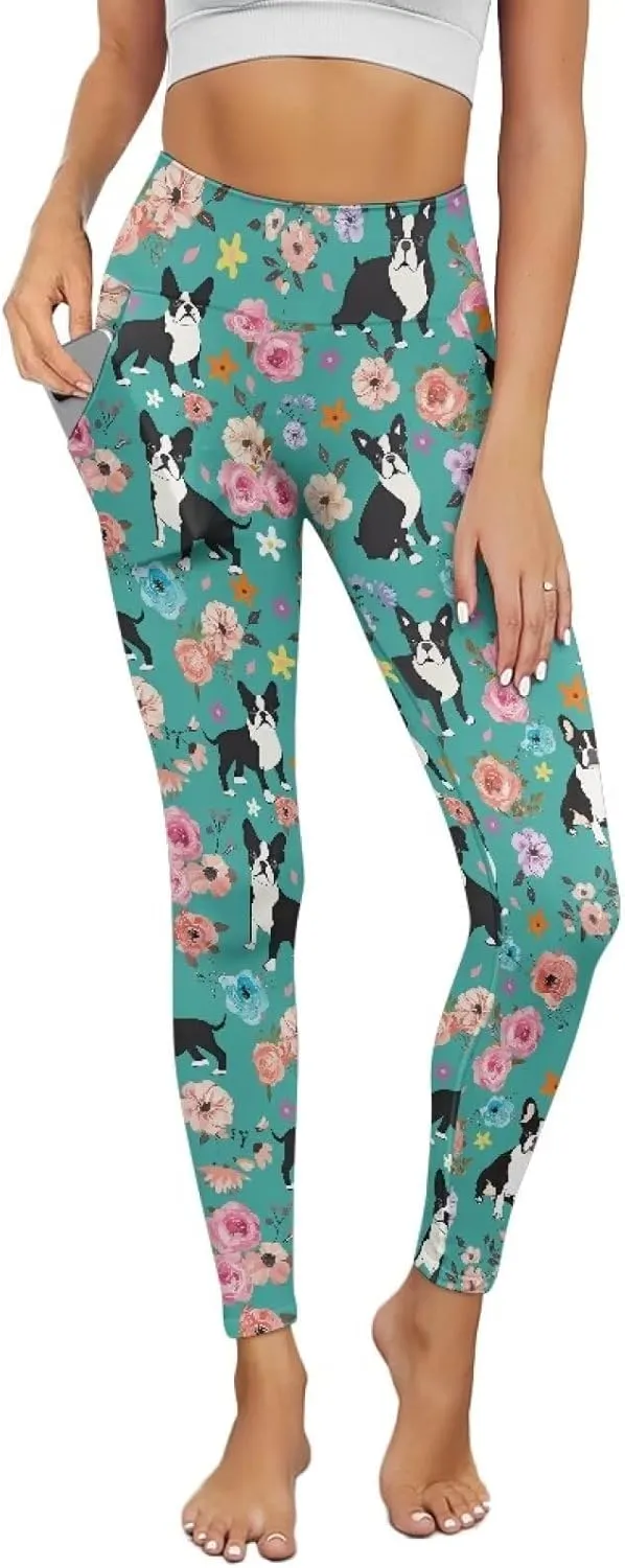 AFPANQZ Women's Yoga Leggings with Pockets Seamless Yoga Pants Casual Running Dance Sports Activewear Workout Stretch Capri