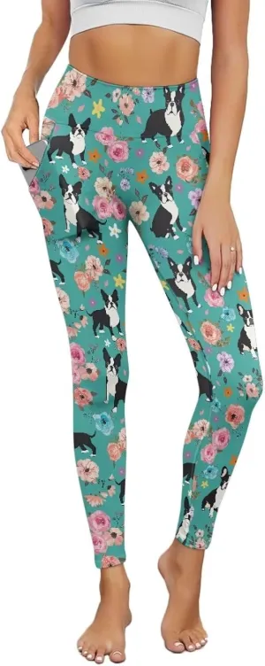 AFPANQZ Women's Yoga Leggings with Pockets Seamless Yoga Pants Casual Running Dance Sports Activewear Workout Stretch Capri
