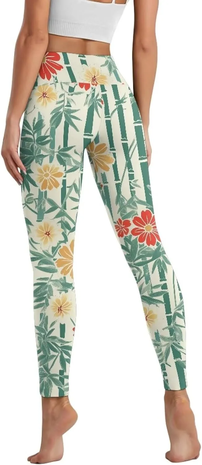 AFPANQZ Women's Yoga Leggings with Pockets Seamless Yoga Pants Casual Running Dance Sports Activewear Workout Stretch Capri