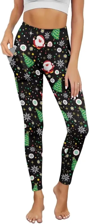 AFPANQZ Women's Yoga Leggings with Pockets Seamless Yoga Pants Casual Running Dance Sports Activewear Workout Stretch Capri