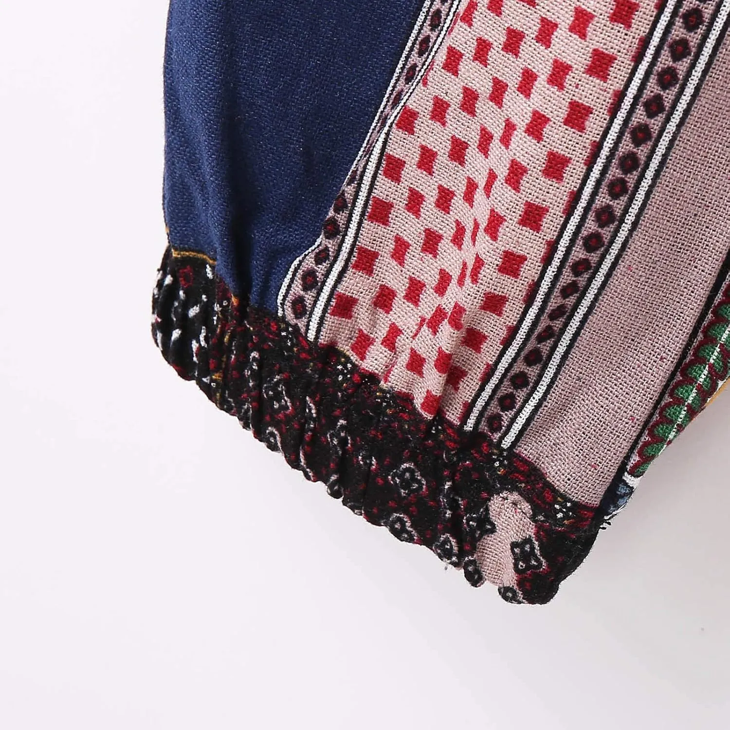 Alalaso Men's Linen Harem Pants Casual Elastic Waist Drawstring Drop Crotch Trouser Aladdin Hippie Summer Beach Yoga Pants