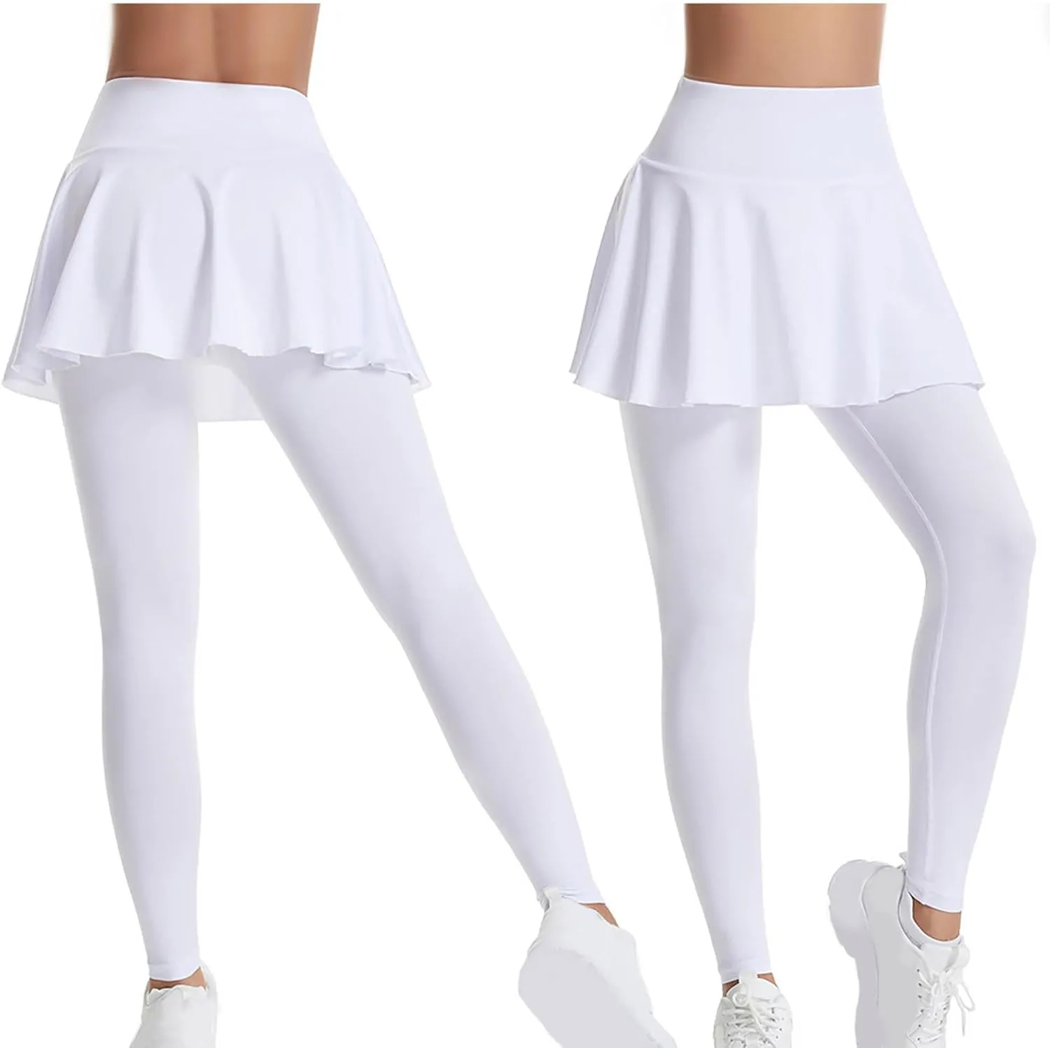 Athletic Skirt with Leggings Fashion Active Skort Ruffle Pleated Golf Skapri with Skirt Tennies Skirts