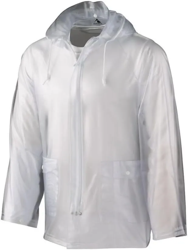 Augusta Activewear Clear Rain Jacket, Clear, XX Large