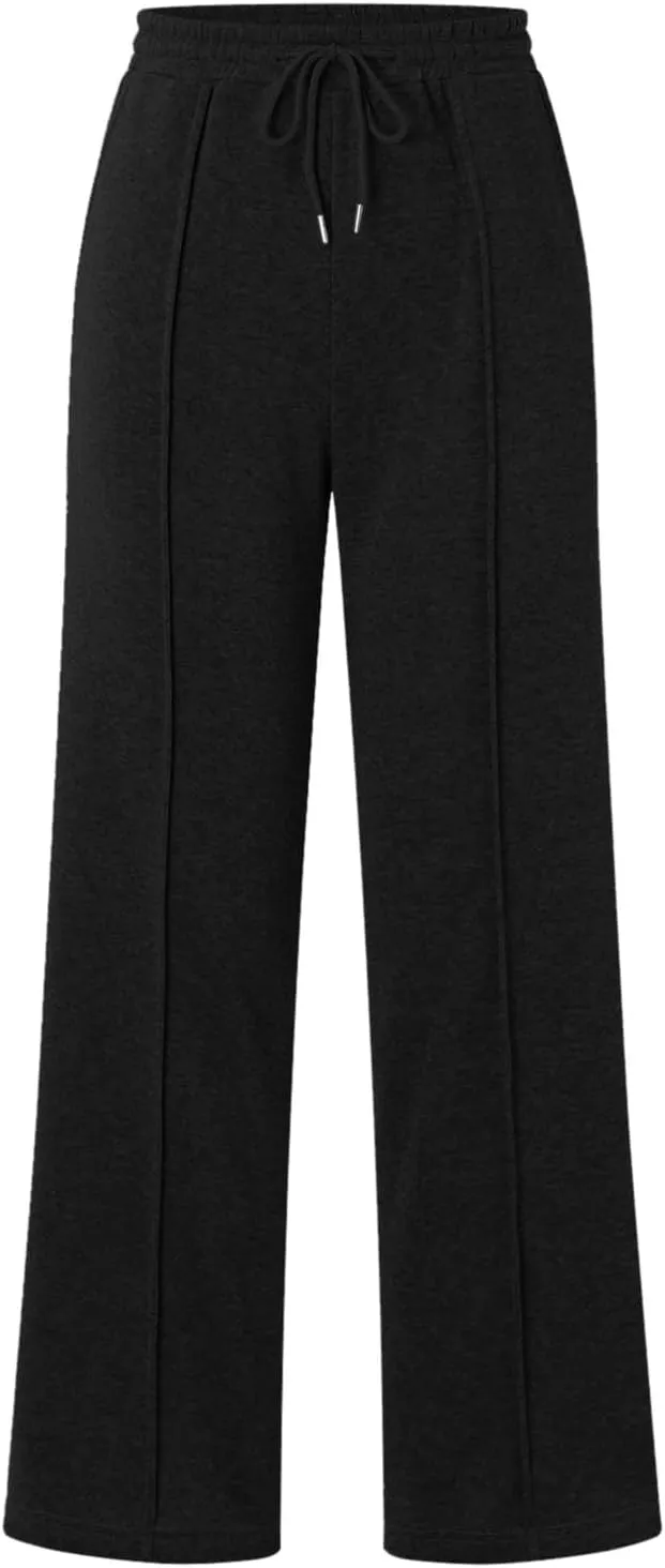 Baggy Sweatpants for Women Fleece High Waisted Joggers with Pockets Athletic Y2k Workout Elastic Waist Pants