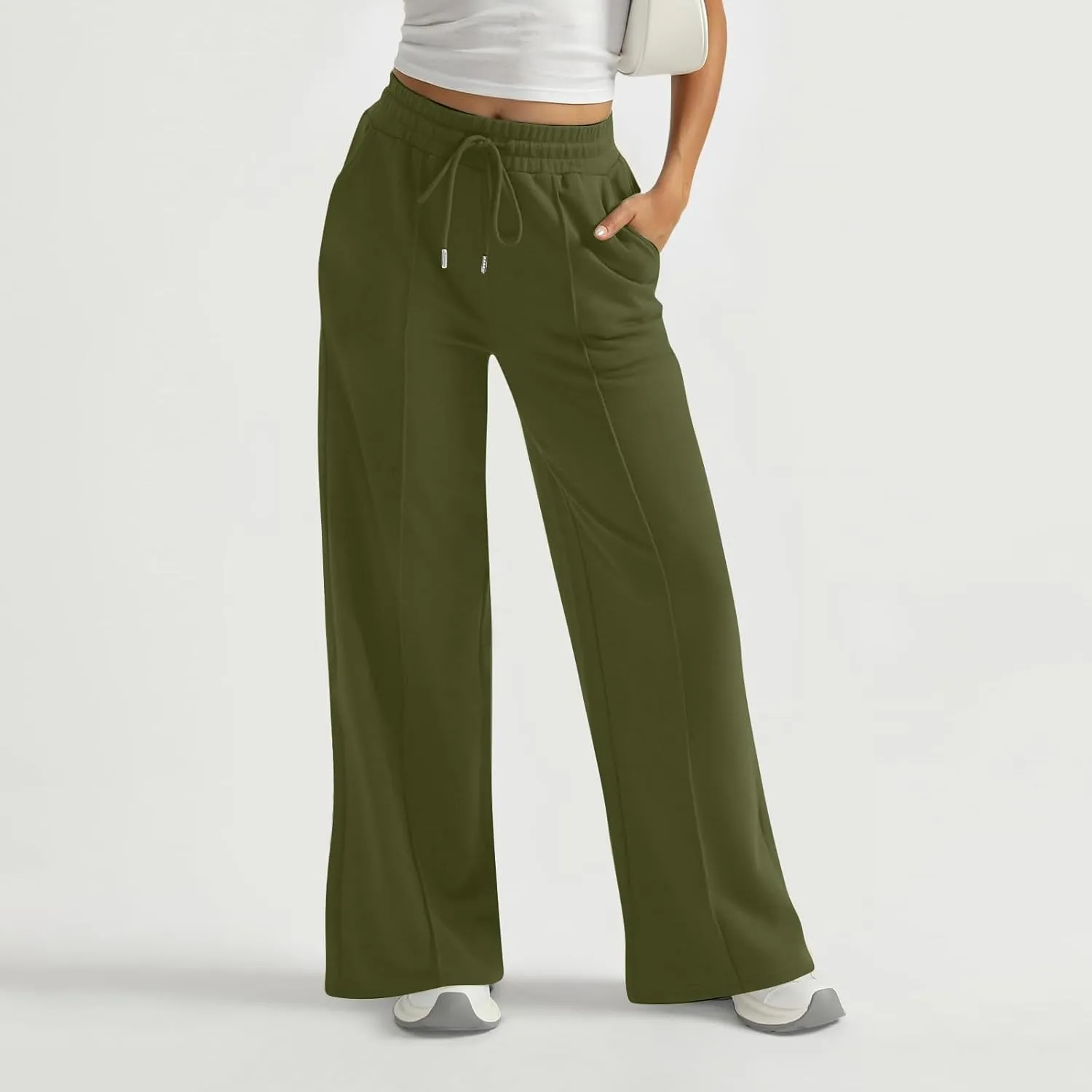 Baggy Sweatpants for Women Oversized Baggy Drawstring High Waisted Joggers with Pockets Casual Lounge Pants