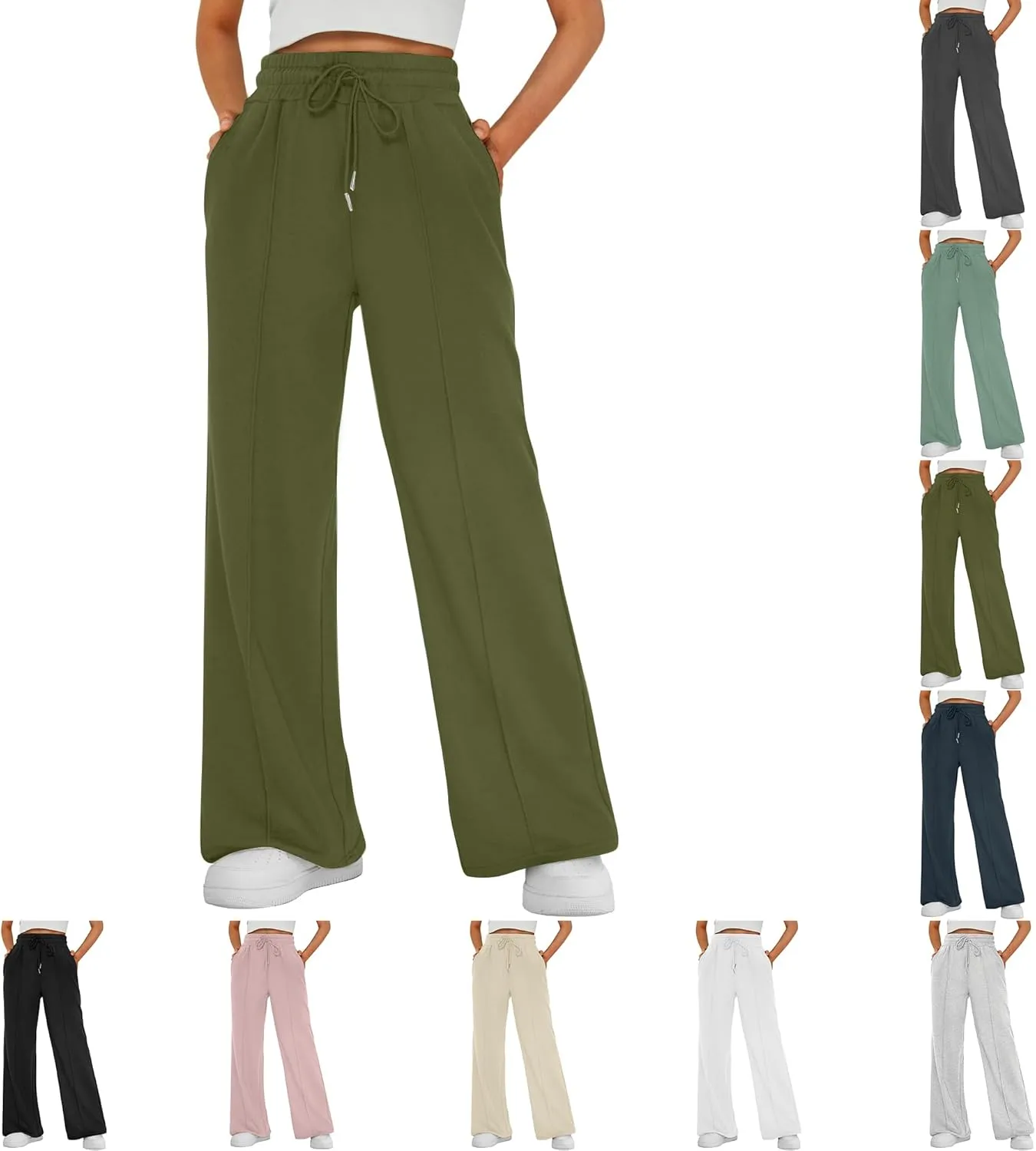 Baggy Sweatpants for Women Oversized Baggy Drawstring High Waisted Joggers with Pockets Casual Lounge Pants