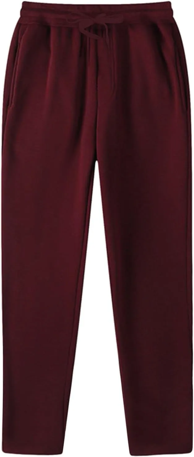 BIFUTON Joggers for Men,Mens Sweatpants with Pockets Solid Color Lace Up Straight Leg Athletic Pants Loose Fit Golf Pants