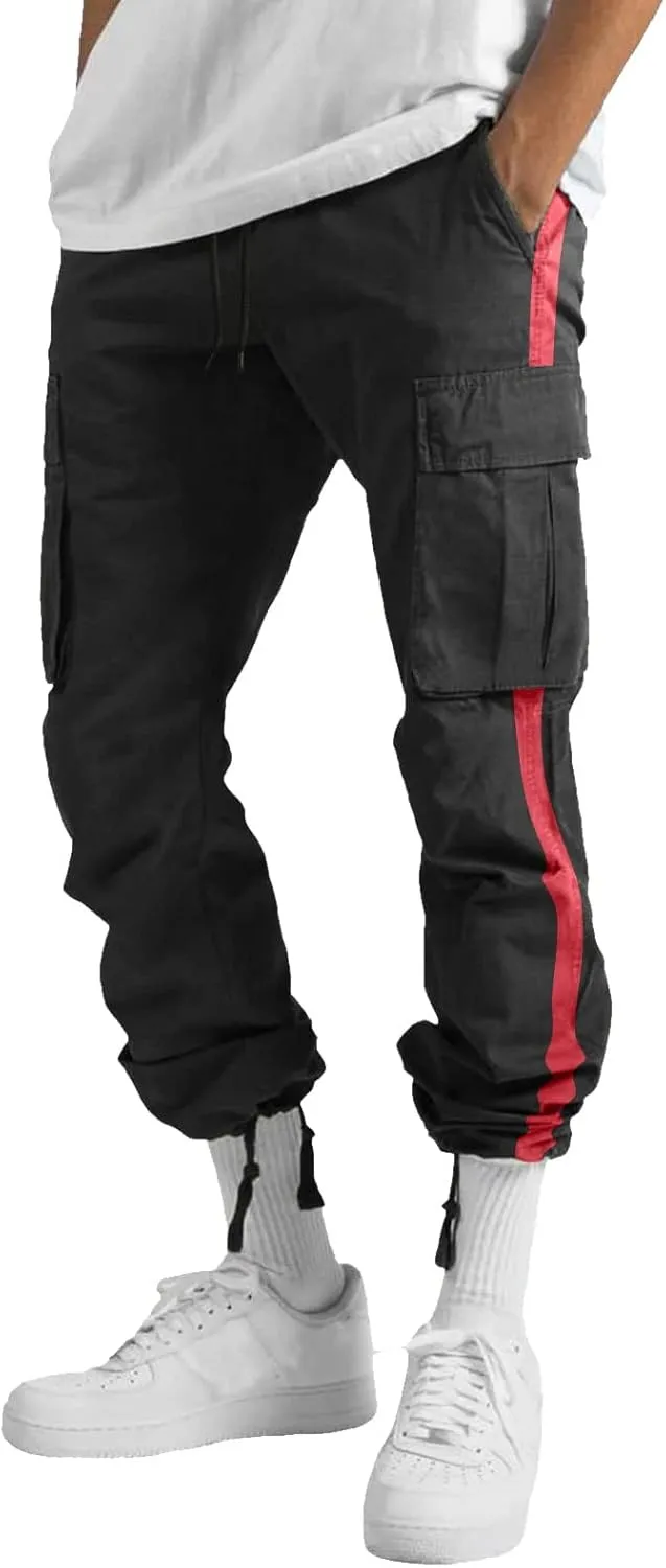 Big and Tall Cargo Pants for Men Sweatpants for Men Baggy Sports Pants Drawstring Sports Trousers Cargo Pants for Men