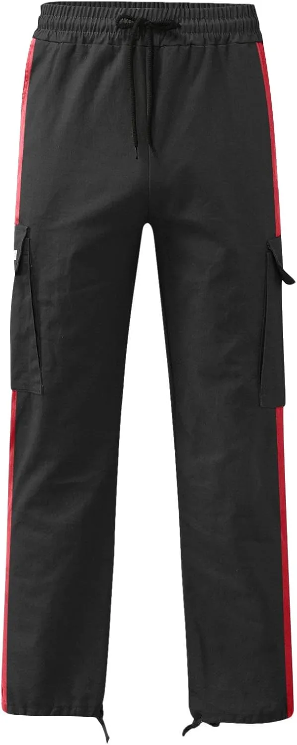 Big and Tall Cargo Pants for Men Sweatpants for Men Baggy Sports Pants Drawstring Sports Trousers Cargo Pants for Men