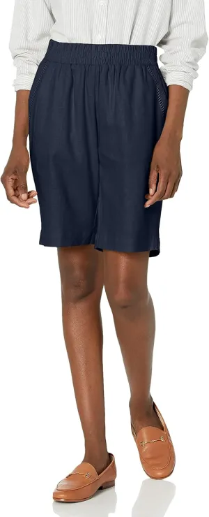 Briggs New York Women's Pull on Linen Blend Short