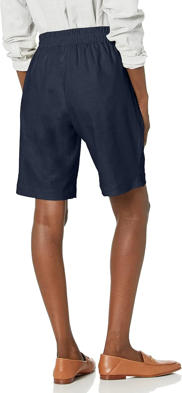 Briggs New York Women's Pull on Linen Blend Short