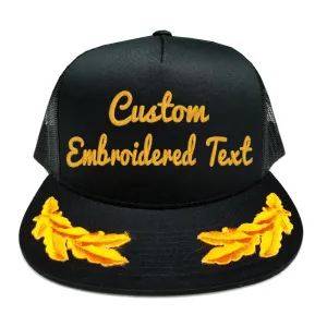C Custom make scrambled eggs mesh trucker cap hat, custom cap hat, scrambled eggs cap hat, custom embroidery cap hat, custom gift