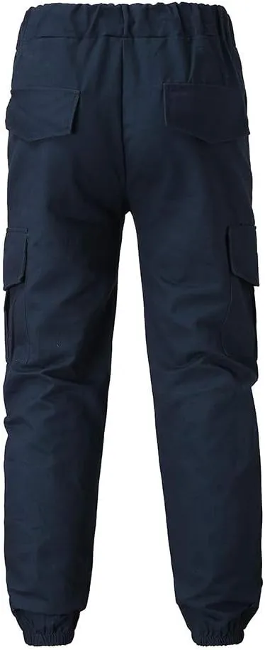 Cargo Pants for Men Big and Tall Men's Joggers with Zipper Pockets Running Athletic Workout Pants Tapered Sweatpants