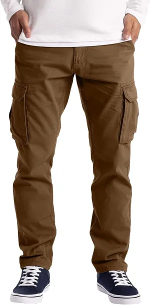 Cargo Pants for Men Relaxed Fit Men with Pockets Men's Basic Active Tapered Jogger Pants Regular and Big & Tall Sizes