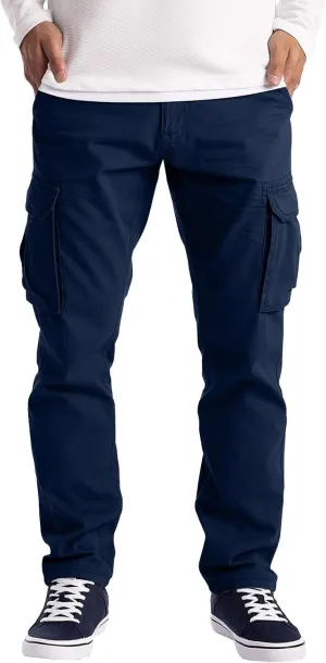 Cargo Pants for Men Relaxed Fit Men with Pockets Men's Basic Active Tapered Jogger Pants Regular and Big & Tall Sizes