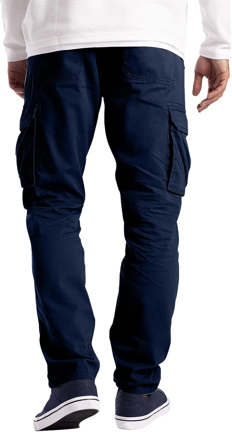 Cargo Pants for Men Relaxed Fit Men with Pockets Men's Basic Active Tapered Jogger Pants Regular and Big & Tall Sizes