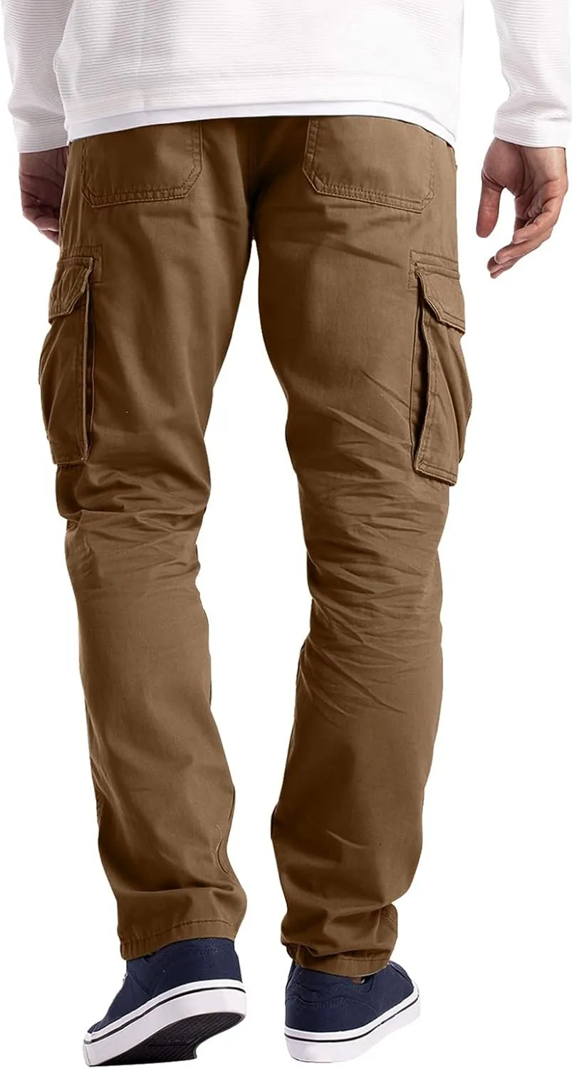 Cargo Pants for Men Relaxed Fit Men with Pockets Men's Basic Active Tapered Jogger Pants Regular and Big & Tall Sizes