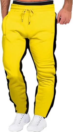 Cargo Pants for Men Relaxed Fit Men's Heavyweight Fleece Cargo Sweatpants Elastic Waist Baggy Workout Joggers Stretch