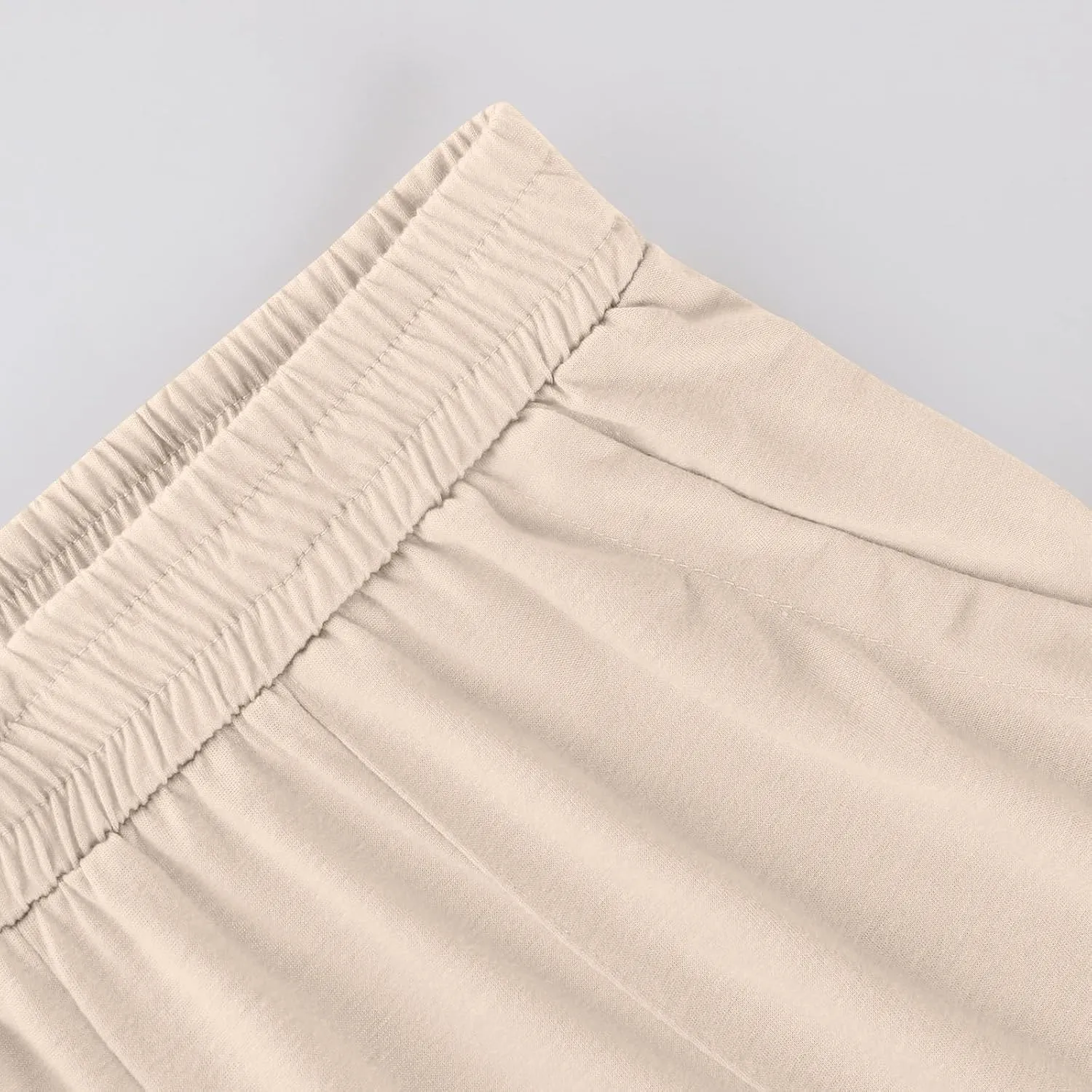 Cargo Sweatpants for Women Wide Leg High Waisted Baggy Drawstring Sweat Pants Casual Flared Pants with Pockets