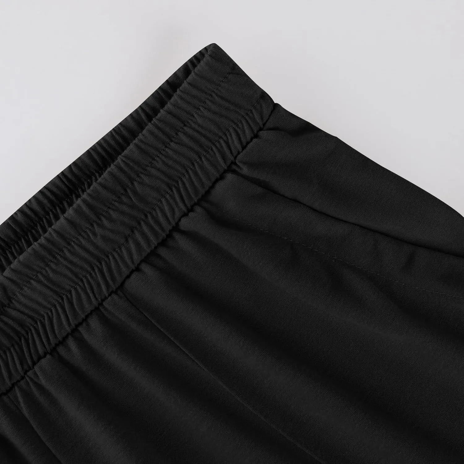 Cargo Sweatpants for Women Wide Leg High Waisted Baggy Drawstring Sweat Pants Casual Flared Pants with Pockets