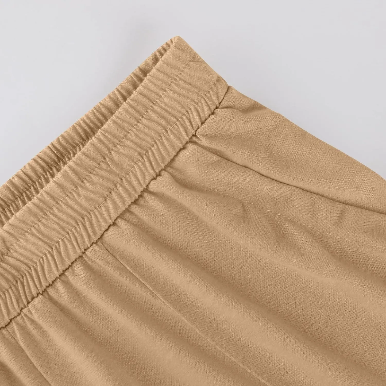 Cargo Sweatpants for Women Wide Leg High Waisted Baggy Drawstring Sweat Pants Casual Flared Pants with Pockets