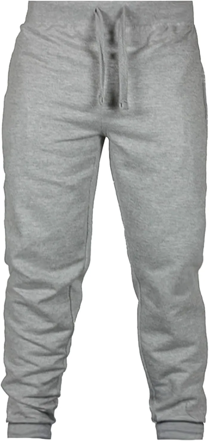 Casual Sweatpants for Men Mens Casual Hip Hop Pants Solid Color Track Cuff Workout Pants with Lightweight Sweatpants