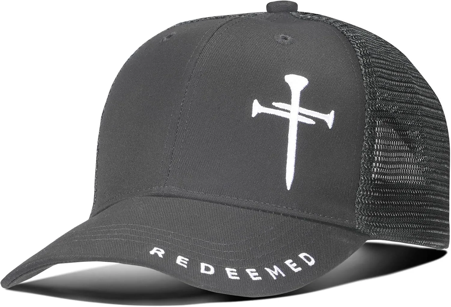 Christian Hats for Men Women with Gift Box, Embroidered Three Nails Cross Baseball Caps, Adjustable Mesh Outdoor Hat