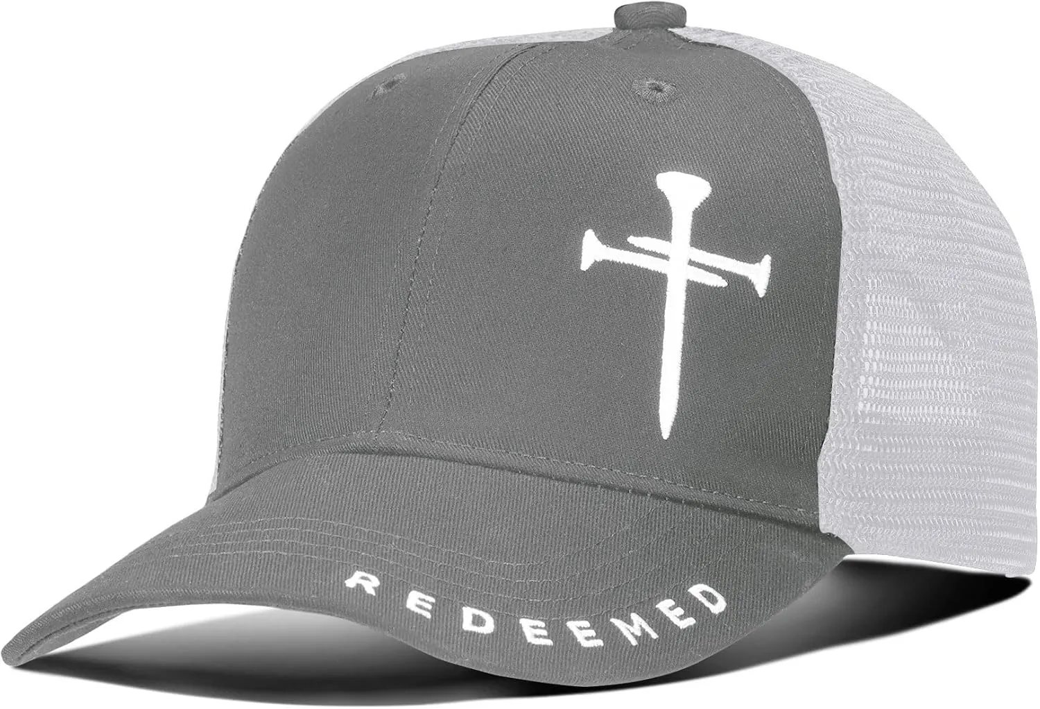 Christian Hats for Men Women with Gift Box, Embroidered Three Nails Cross Baseball Caps, Adjustable Mesh Outdoor Hat