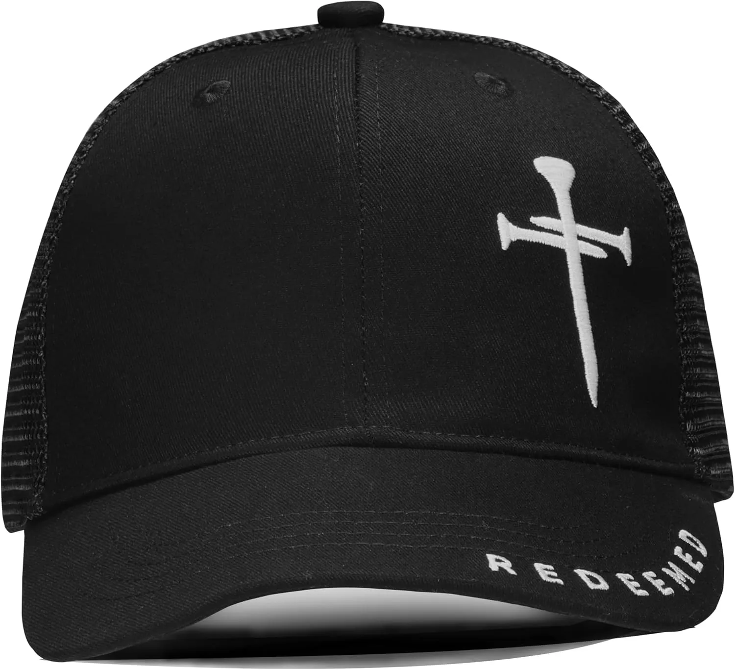 Christian Hats for Men Women with Gift Box, Embroidered Three Nails Cross Baseball Caps, Adjustable Mesh Outdoor Hat