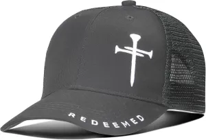 Christian Hats for Men Women with Gift Box, Embroidered Three Nails Cross Baseball Caps, Adjustable Mesh Outdoor Hat