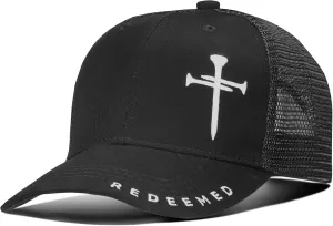 Christian Hats for Men Women with Gift Box, Embroidered Three Nails Cross Baseball Caps, Adjustable Mesh Outdoor Hat