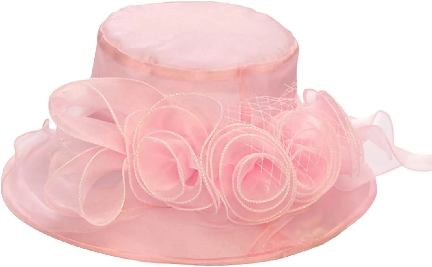 Church Hats for Women 2024 Elegant Ladies Church Summer Hat Wide Brim Leaf Flower Bridal Dress Hat