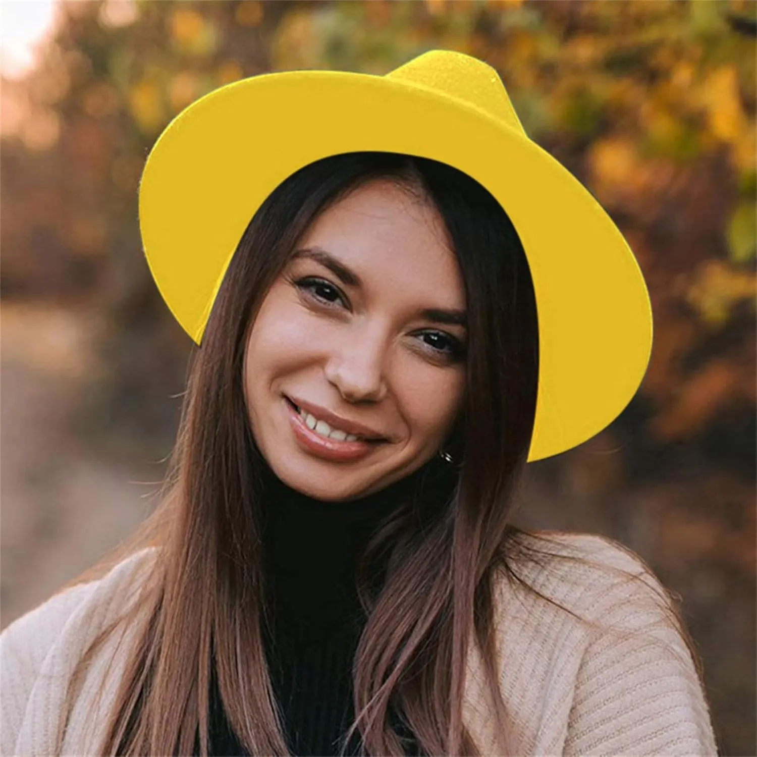 Classic Flat Top Fedora Hat Wide Brim Hats Pork-Pie Hat Boater Hat Church Cap for Women Men