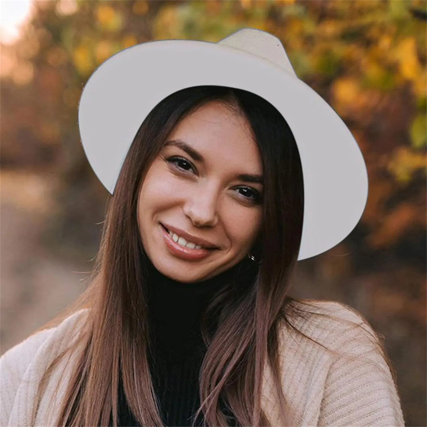 Classic Flat Top Fedora Hat Wide Brim Hats Pork-Pie Hat Boater Hat Church Cap for Women Men