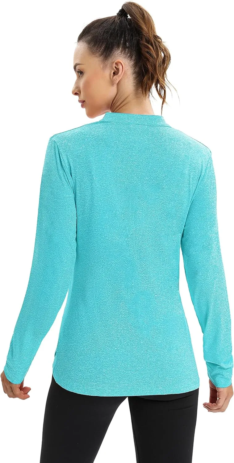 COOrun Workout Shirts for Women Long Sleeve Yoga Tops Casual Hiking Tee Shirt Athletic Breathable Top Quick Dry