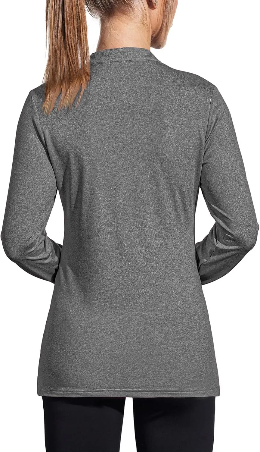 COOrun Workout Shirts for Women Long Sleeve Yoga Tops Casual Hiking Tee Shirt Athletic Breathable Top Quick Dry