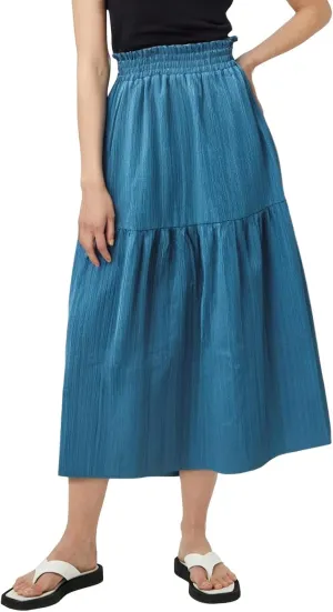 Cotton Maxi Skirt for Women High Waist Boho Flowy A-Line Long Summer Skirt