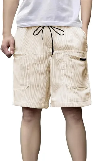 CRNTCEM Mens Cotton Blend Golf Shorts Quick Dry Outdoor Fishing Hiking Work Shorts Lightweight Casual Running Short Pants
