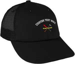 Custom Trucker Hat Baseball Cap Maintenance Tools Logo Embroidery Cotton