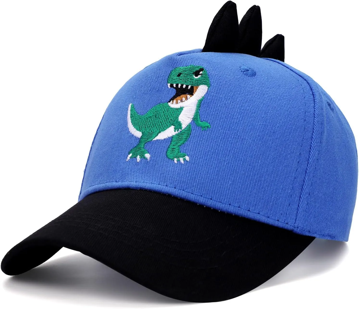 Cute Embroidered T-Rex Dinosaur Trucker Hat Kids Baseball Cap Adjustable Snapback Hat for Boys Girls Age 2-8