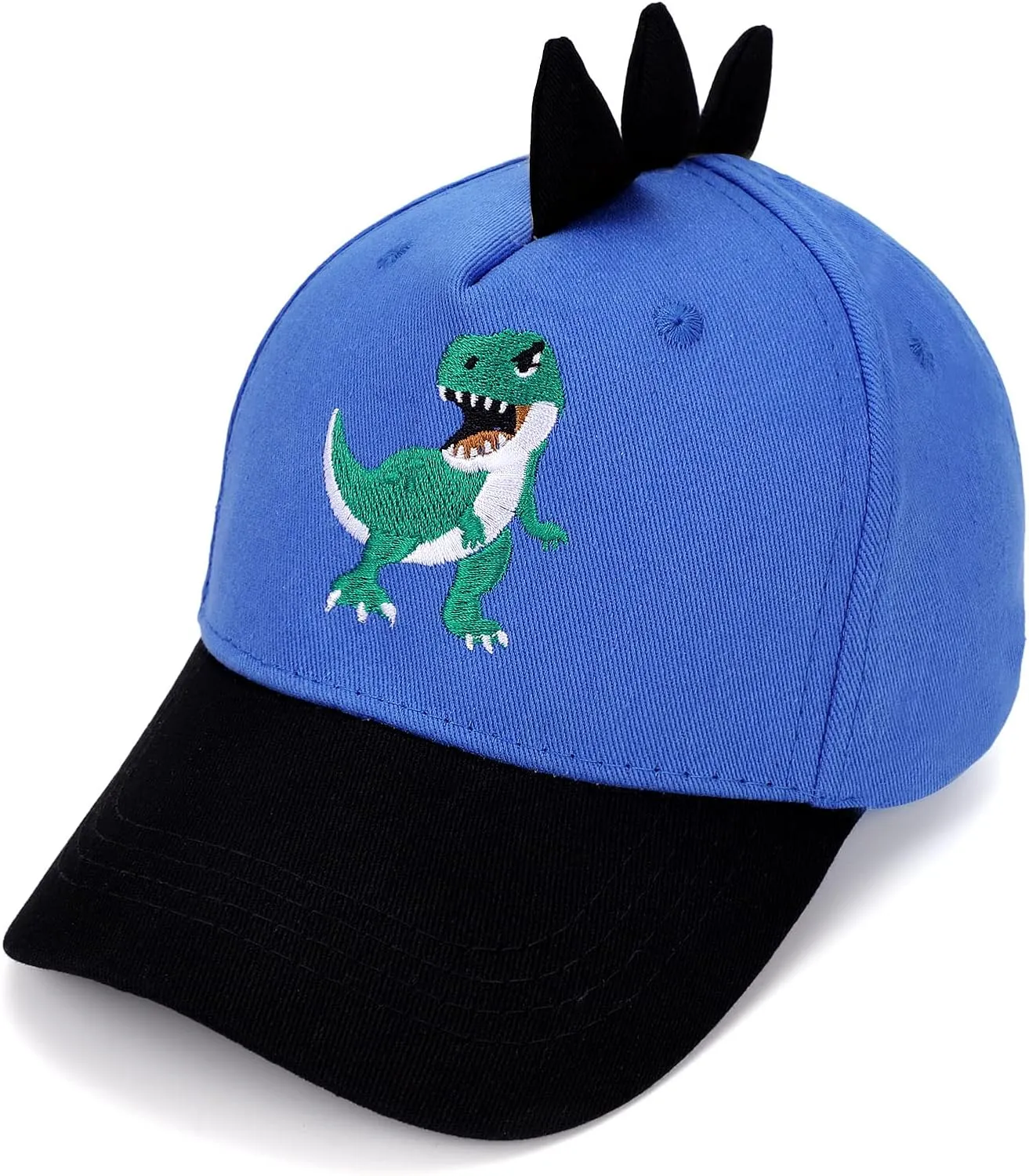 Cute Embroidered T-Rex Dinosaur Trucker Hat Kids Baseball Cap Adjustable Snapback Hat for Boys Girls Age 2-8