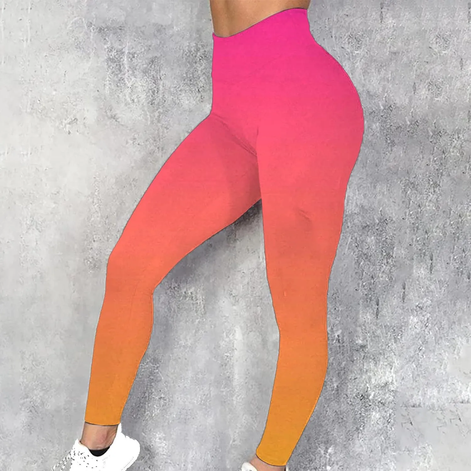 DASAYO Womens Fashion Activewear Leggings High Waist Full Length Ombre Workout Gym Fitness Yoga Pants