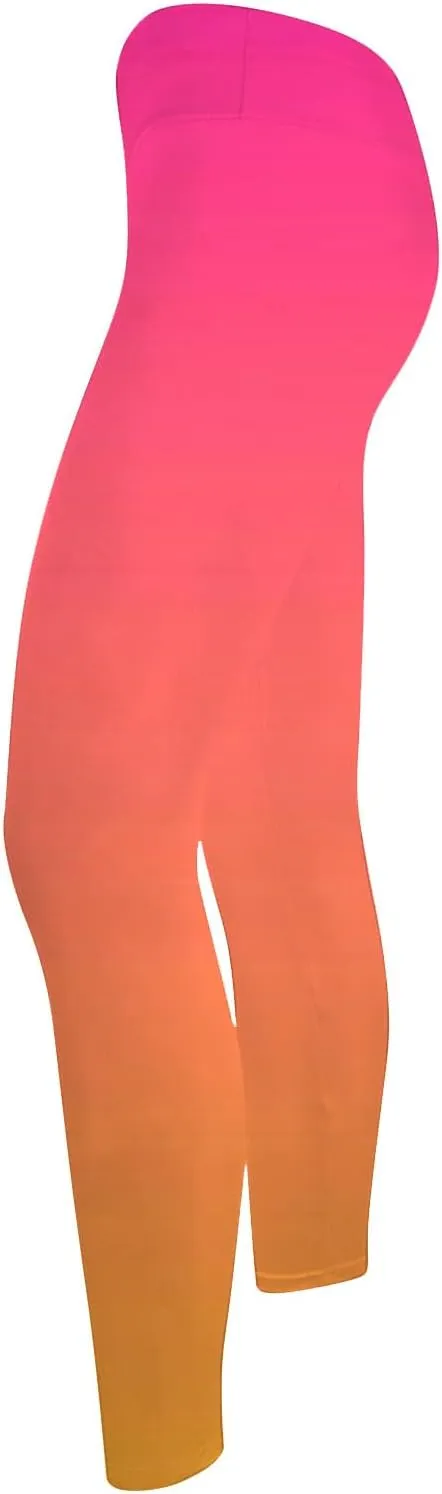 DASAYO Womens Fashion Activewear Leggings High Waist Full Length Ombre Workout Gym Fitness Yoga Pants