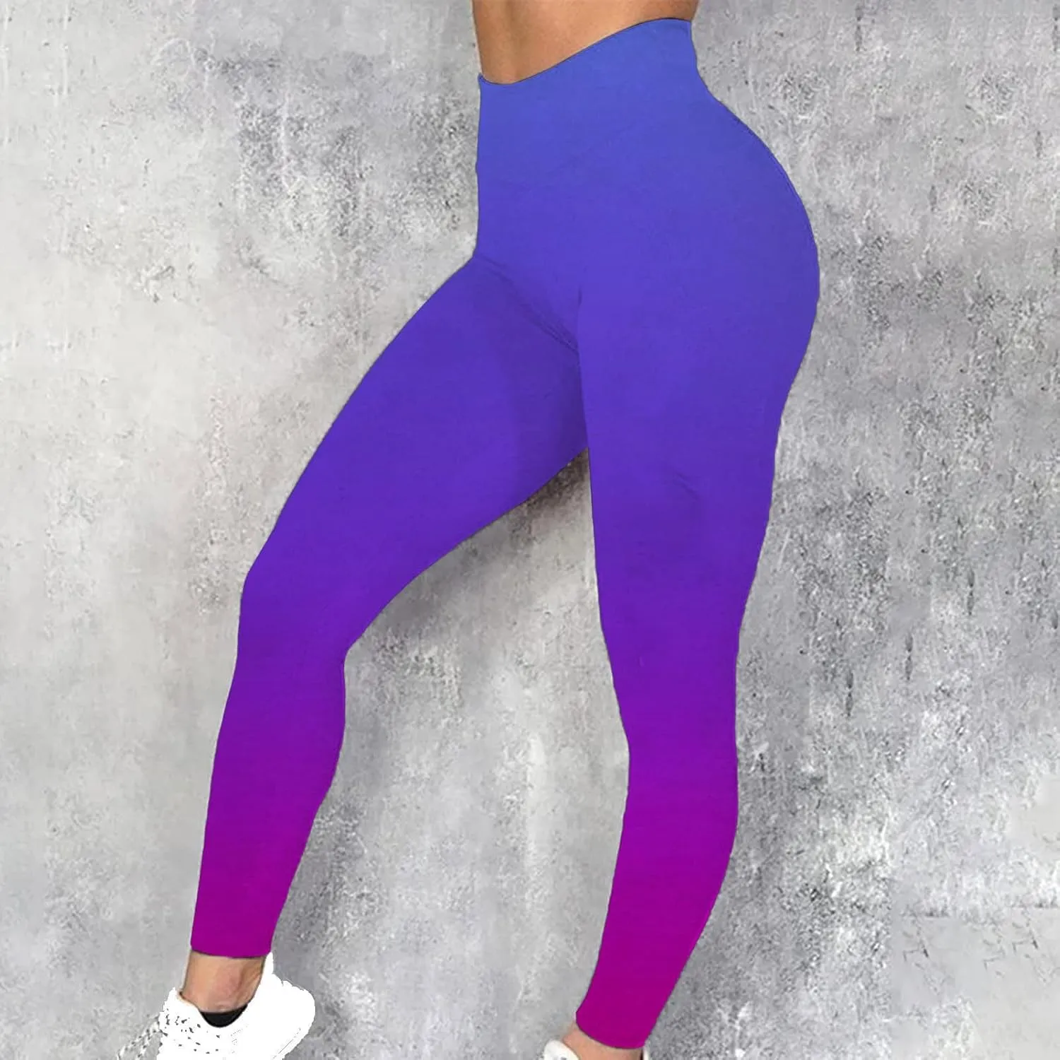 DASAYO Womens Fashion Activewear Leggings High Waist Full Length Ombre Workout Gym Fitness Yoga Pants