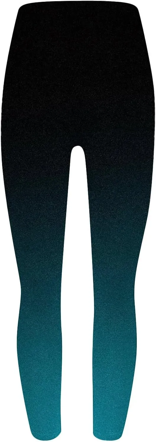 DASAYO Womens Fashion Activewear Leggings High Waist Full Length Ombre Workout Gym Fitness Yoga Pants