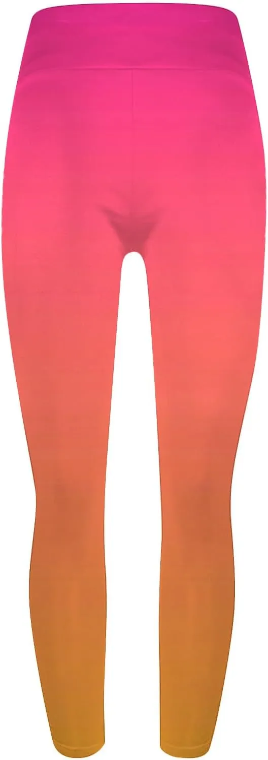 DASAYO Womens Fashion Activewear Leggings High Waist Full Length Ombre Workout Gym Fitness Yoga Pants