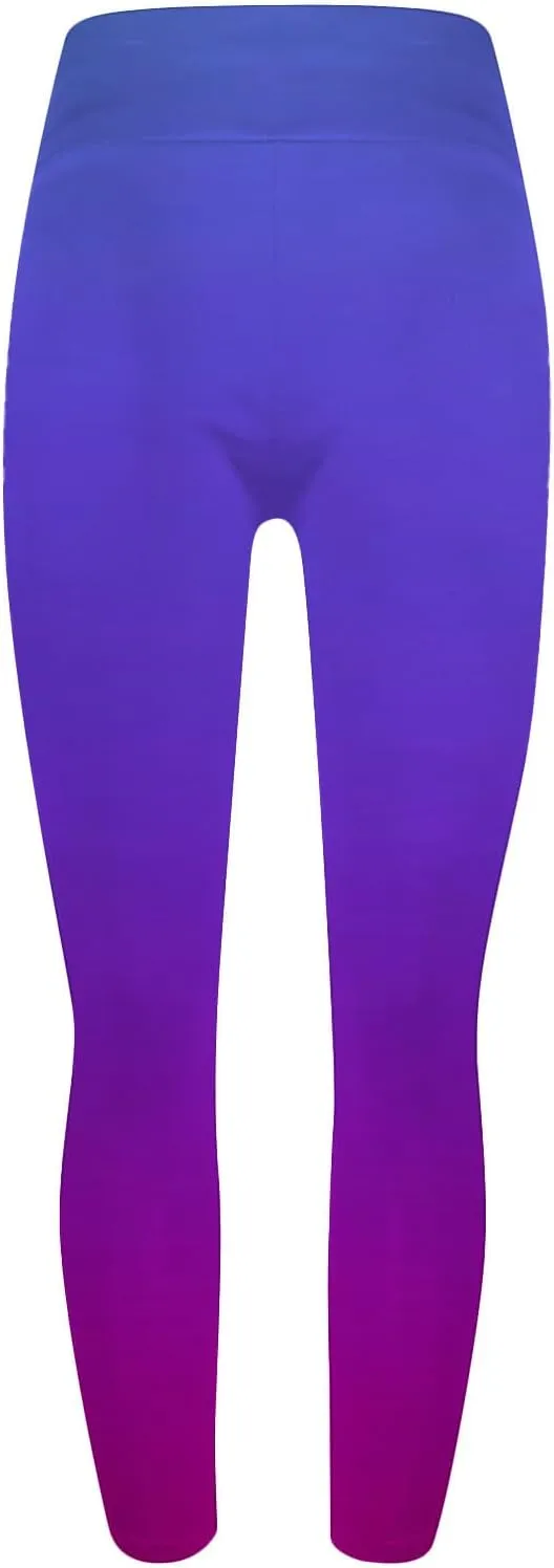 DASAYO Womens Fashion Activewear Leggings High Waist Full Length Ombre Workout Gym Fitness Yoga Pants